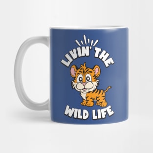 Livin the Wild Life Tiger Zoo Animals Mug